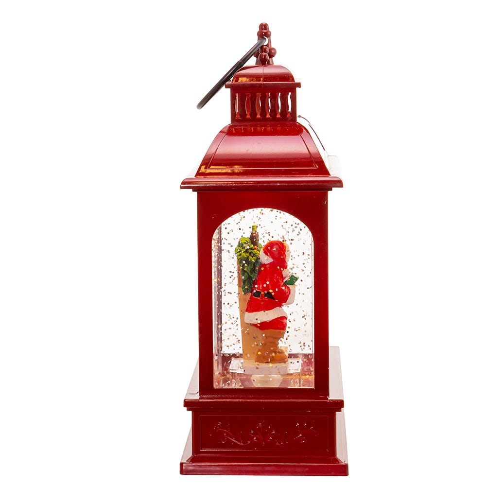 Kurt Adler 9-Inch Battery-Operated LED Coke Santa Lantern